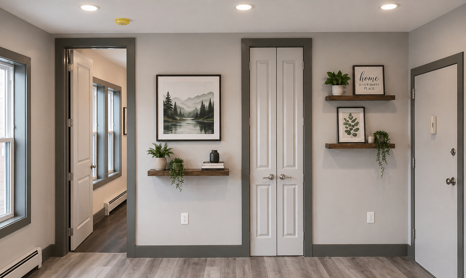 Entry area at New Park Apartments